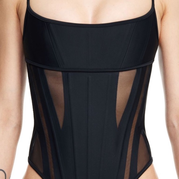 H&M x Mugler Mesh Panelled Corset - Picture 3 of 3